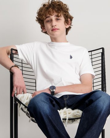 U.S. Polo Assn. DHM Tshirt Hvid T-shirts Dreng - Kids Brand Store