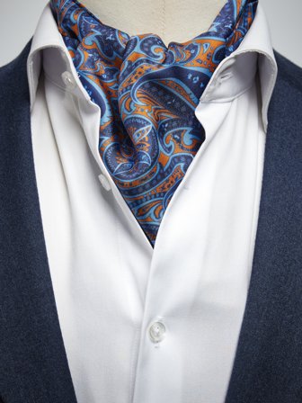 John Henric Men's Blauer Paisley Krawattenschal Size Onesize