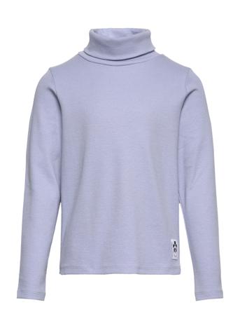 Solid Rib Turtleneck Ls Tee T-shirts Turtleneck Blå Mini Rodini