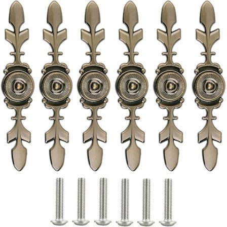 Lipaston nuppeja 6 kpl Oven nuppeja Laatikon nuppeja Vintage huonekalujen vetimet Huonekalujen vetimet Vintage oven vetimet Nuppi, Huonekalujen 