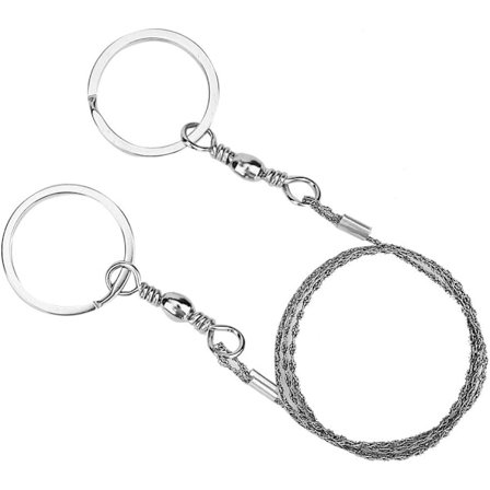 Lommesav, bærbar manuel 2m rustfrit stål wire sav til udendørs camping vildmark overlevelse skæring træ lemmer