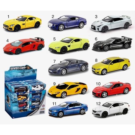 VN Leksaksbilar Licens Cars 1:32 Bilar metall Pullback 13cm