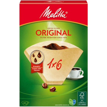 Kaffefilter Melitta Original 1x6 Oblekta