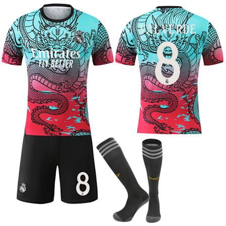 25-26 Real Madrid Drage Mønster Gradvis Farge Spesialutgave Fotballdrakt Nr. 8 VALVERDE