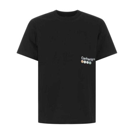 Carhartt Wip, T-Shirts Zwart, Heren, Maat:S