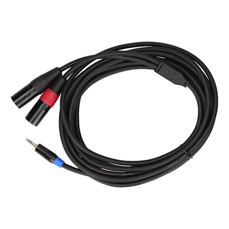3,5 mm Stereo Hane till Dubbel 2 XLR Hane Kontakt Ljudkonverterare Adapter Kabel Sladd 5M