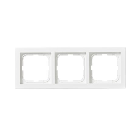 ABB 1723F85-884 Dekselramme 3-rom, hvit, 85 mm, Strømbrytere & vegguttak