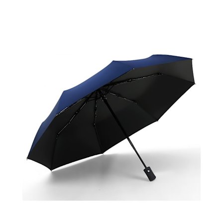 (Sort) Automatisk sammenklappelig paraply - Lille, kompakt, vindtæt, stærk - Velegnet til mænd, kvinder og børn
