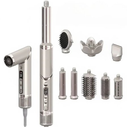 UNIQ 8-i-1 MultiStyler 2.0 – Alt-i-ett Hårstyler & Hårføner med ionteknologi,su