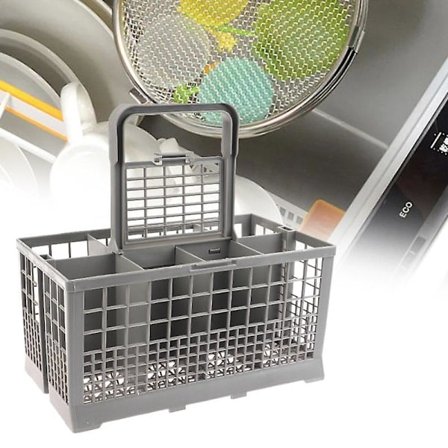 1 st Universal Diskmaskinskorg Reservdel Multifunktionell Diskmaskin Bestickkorg Förvaringslåda Tillbehör Silver