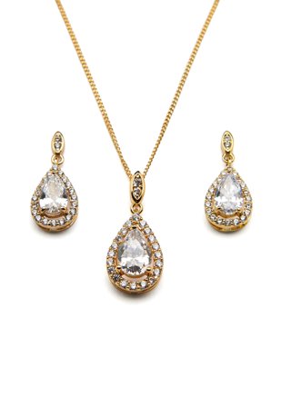 Ivory & Co Belmont Gold Pendant Set Gold Klær