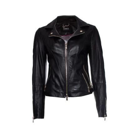 Armani Pre-owned Pre-ownedLeatherouterwear , Zwart , Dames , Maat: S Vintage Jassen