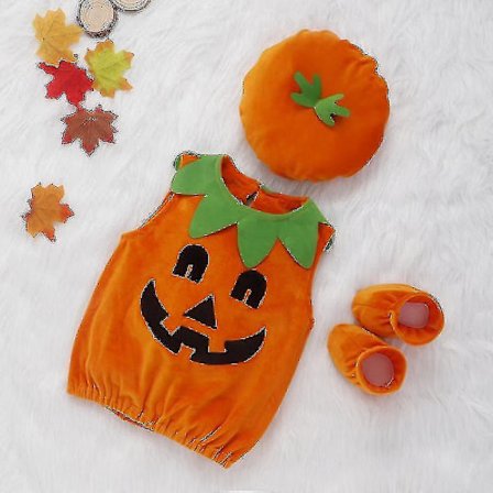 Børne Græskar Kostume Sæt Jule Halloween Fest Kostume