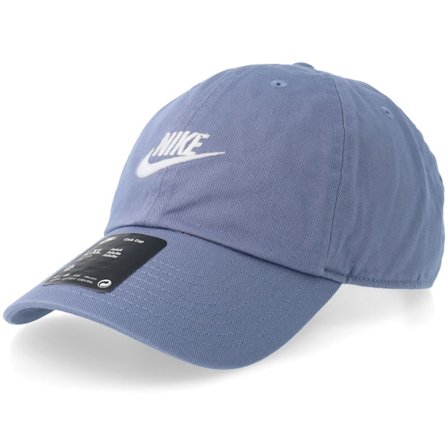 Nike - Blå unconstructed Caps - Club Cap Futura Washed World Indigo/White Dad Cap @ Hatstore