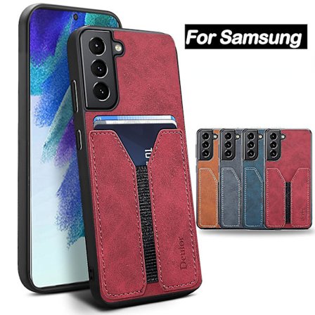 Läderfodral Kompatibelt Samsung Galaxy S23 Ultra/s23 Plus/s23 Med Elastisk Kortplats