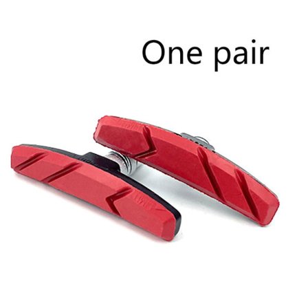 1Par Cykel Tysta Bromsbelägg Cykel V Bromsbelägg RÖD