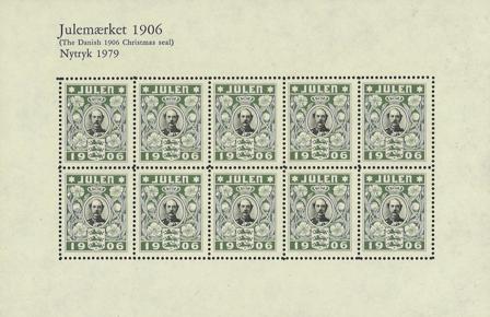 Danmark 1979 - julmärkeark 1906A - Nytryk - Postfrisk
