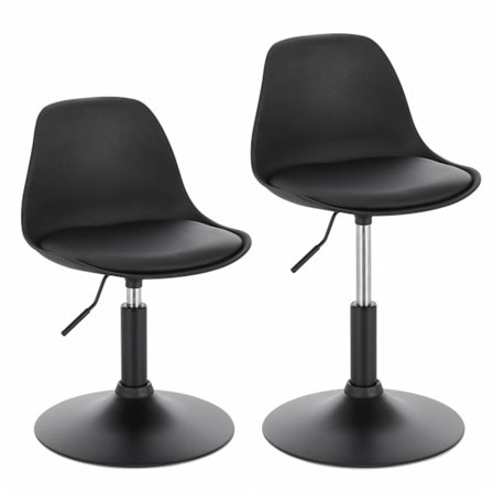 Rootz justerbar barstol - Bordskammel - Drejestol - Ergonomisk design - Nem montering - Robust konstruktion - 41 cm x 61-73 cm x 39 cm