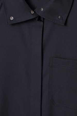 COS Women's Vestido Camisero De Lana in Negro