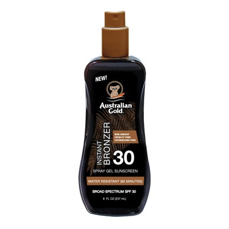 Australian Gold SPF30 Spray Gel with Instant Bronzer 237ml - Gel solare corpo alta prot.