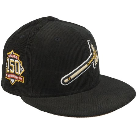 New Era - MLB Black fitted Czapka Z Daszkiem - Atlanta Braves Caramel Cord 59FIFTY Black Fitted @ Hatstore