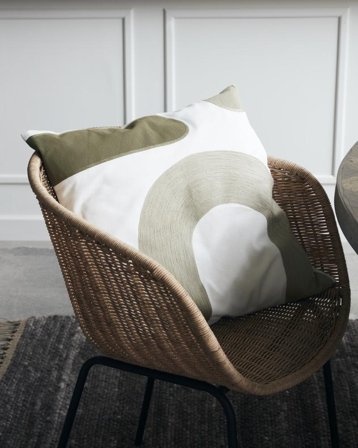 House Doctor Putetrekk Curve-sand 50x50cm bomull