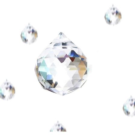 20mm valkoinen kristalli valaistuspallo joulupallon riippuriipus (24 kpl)