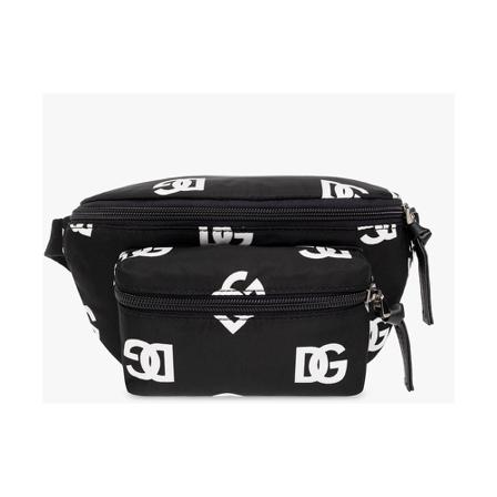 Dolce & Gabbana, Belt bag with logo Zwart, unisex, Maat:ONE Size