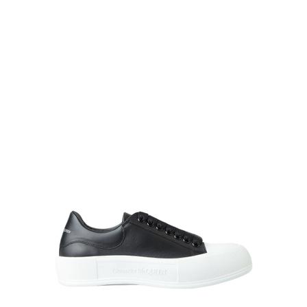 Alexander McQueen Deck Lace-Up Plimsoll Sneakers , Zwart , Dames , Maat: 40 EU