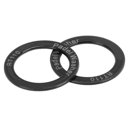 2 st Förlängda Cykelpedalbrickor Titanlegering Vattentät Rostfri Mindre Friktion Ta Bort Ljud Vägcykelpedalbrickor Svart