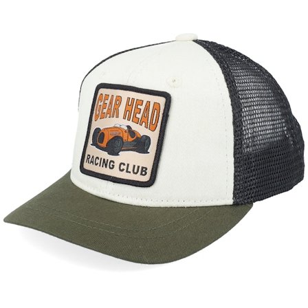 Kiddo Cap - Verde trucker Gorra - Kids Gear Head Racing Club Ivory/Black/Dark Mash Trucker @ Hatstore