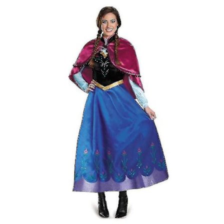 Voksen Prinsesse Anna Kostume Julekostume Fancy Dress Outfit_y