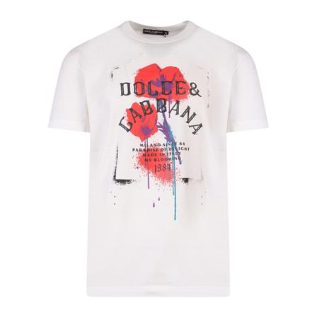 Dolce & Gabbana T-Shirt G8Kbazg7C7G , Wit , Heren , Maat: S