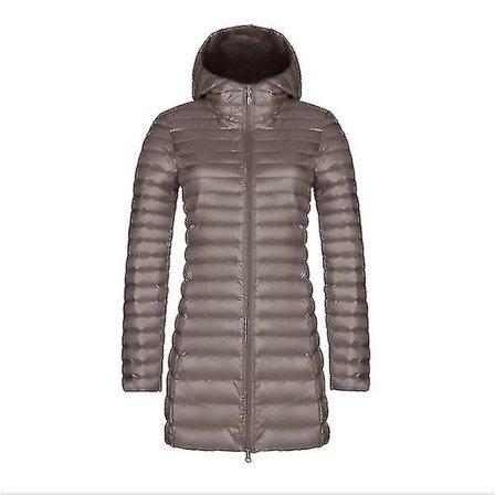 Høst og vinter ny mote dame tynt snitt lang hette koreansk versjon av slank stor størrelse enkel jakke