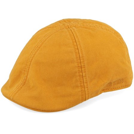 Stetson - Orange flatcap Casquette - Texas Cotton Tangerine Flat Cap @ Hatstore