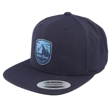 Wild Spirit - Blå snapback Keps - Shield Peak Dark Navy Snapback @ Hatstore