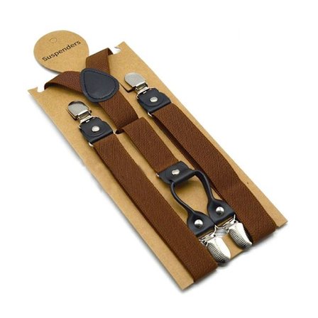 120 cm Svarta Hängslen för Män Justerbara Elastiska Herrhängslen med 4 Clips