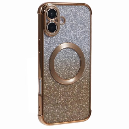 Skal för iPhone 16 Plus Kompatibelt med MagSafe Elektroplätering TPU Gradient Glitter Telefonskal