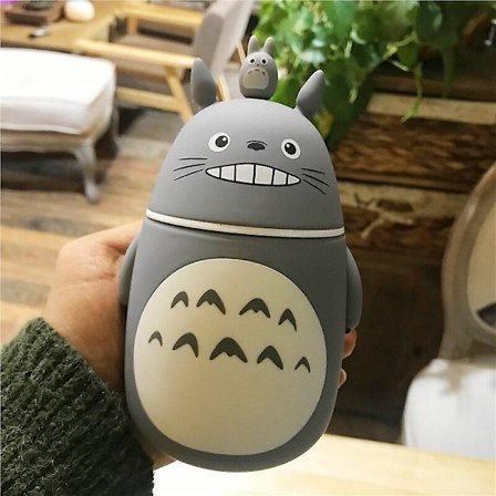 248 ml 304 rustfritt stål tegneserie Totoro bærbar termosflaske Anime Termos kopp og krus glass vakuumflasker flaske termoser (FMY)