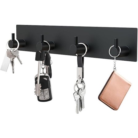 Håndklædekroge - Selvklæbende håndklædekroge til badeværelset - Sorte selvklæbende vægkroge