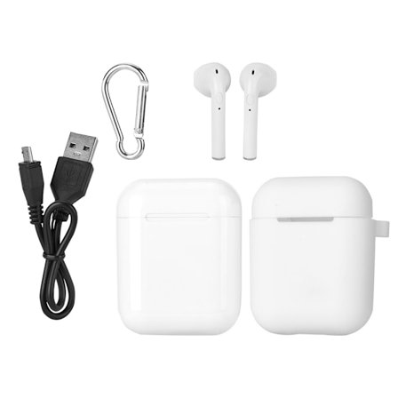 I9S TWS bærbar trådløs headset hovedtelefon Bluetooth 5.0 øretelefon hvid