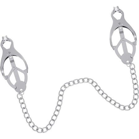 Clip Non-Piercing Kroppsklyper, Kløver Nipple Klyper med Kjede for Voksne, Non Piercing Nipple Smykker for Kvinner