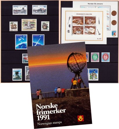 Norge - Årsmappe 1991 - Postfrisk