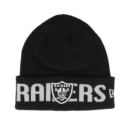 New Era - NFL Nero cuff Beanie - Las Vegas Raiders Wordmark Black Cuff @ Hatstore