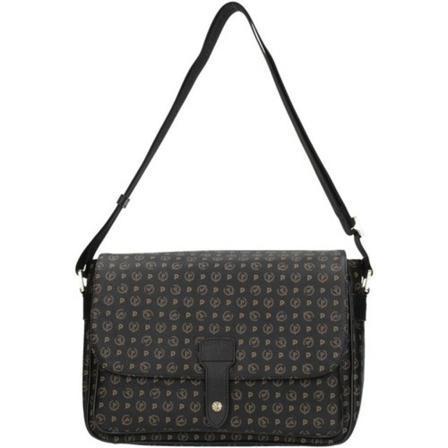 Pollini, Shoulder bag in printing Heritage Zwart, Heren, Maat:ONE Size