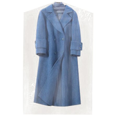 100 stk. Hengekles klespose, engangsbruk, støvtett, 60x120cm PE-material, halvtransparent kleshengerpose