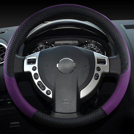 Läderrattskydd kompatibelt med Nissan Teana Qashqai Juke Primera Versa Almera Terrano Kicks March Murano 350z Terrano NV200