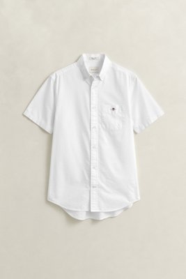 GANT - Regular fit kortermet oxfordskjorte til herre white