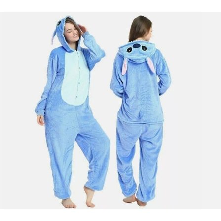 Blå Stitch Tegneserie Dyrepyjamas Nattøj Fest Cosplay Kostume Børn/Voksen Blue Stitch-tfrf