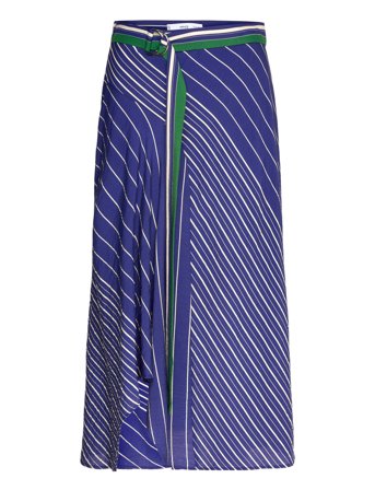 Mango | Striped Midi-Skirt With Belt | 38